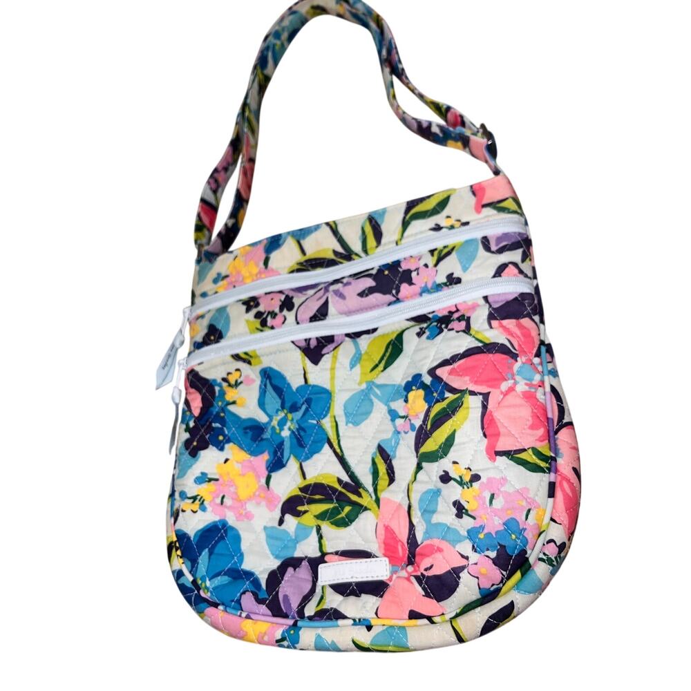 Vera Bradley Floral Quilted Purse Multicolor Crossbody Hipster Women's Handbag